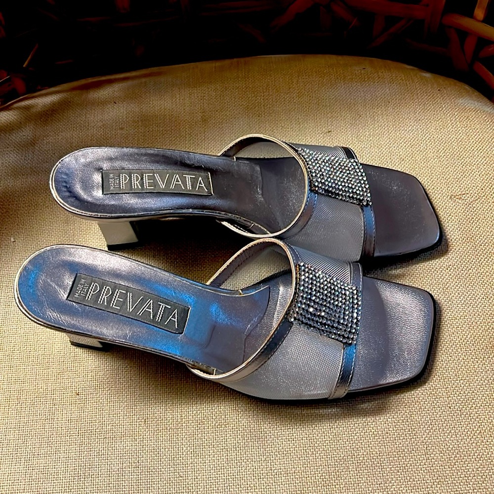Prevata Rhinestone Womens Sandals made in Italy 6 $200